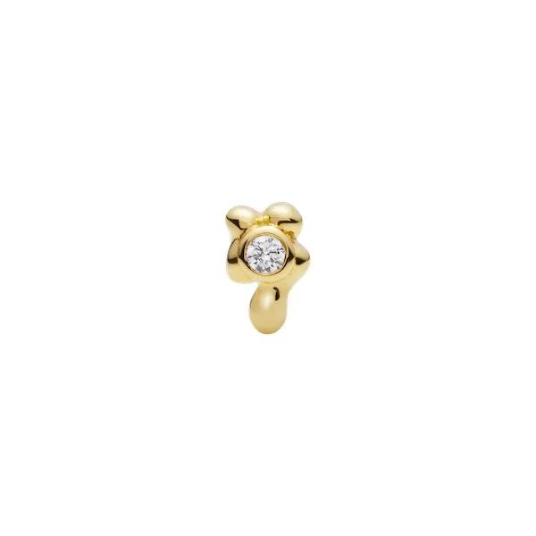 Maria Black Iris Stud Goldplated