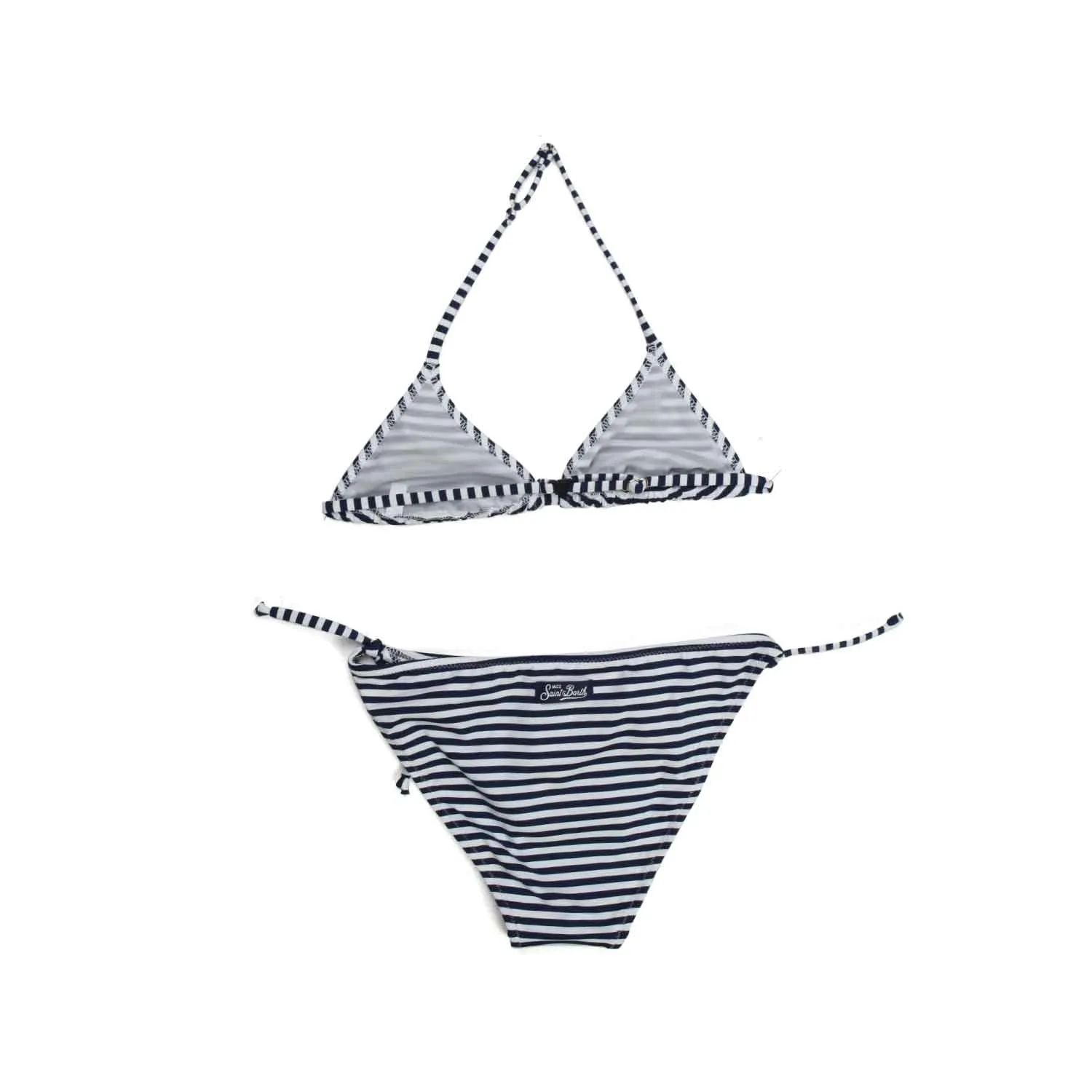 Mc2 Saint Barth Striped Bikini For Girls