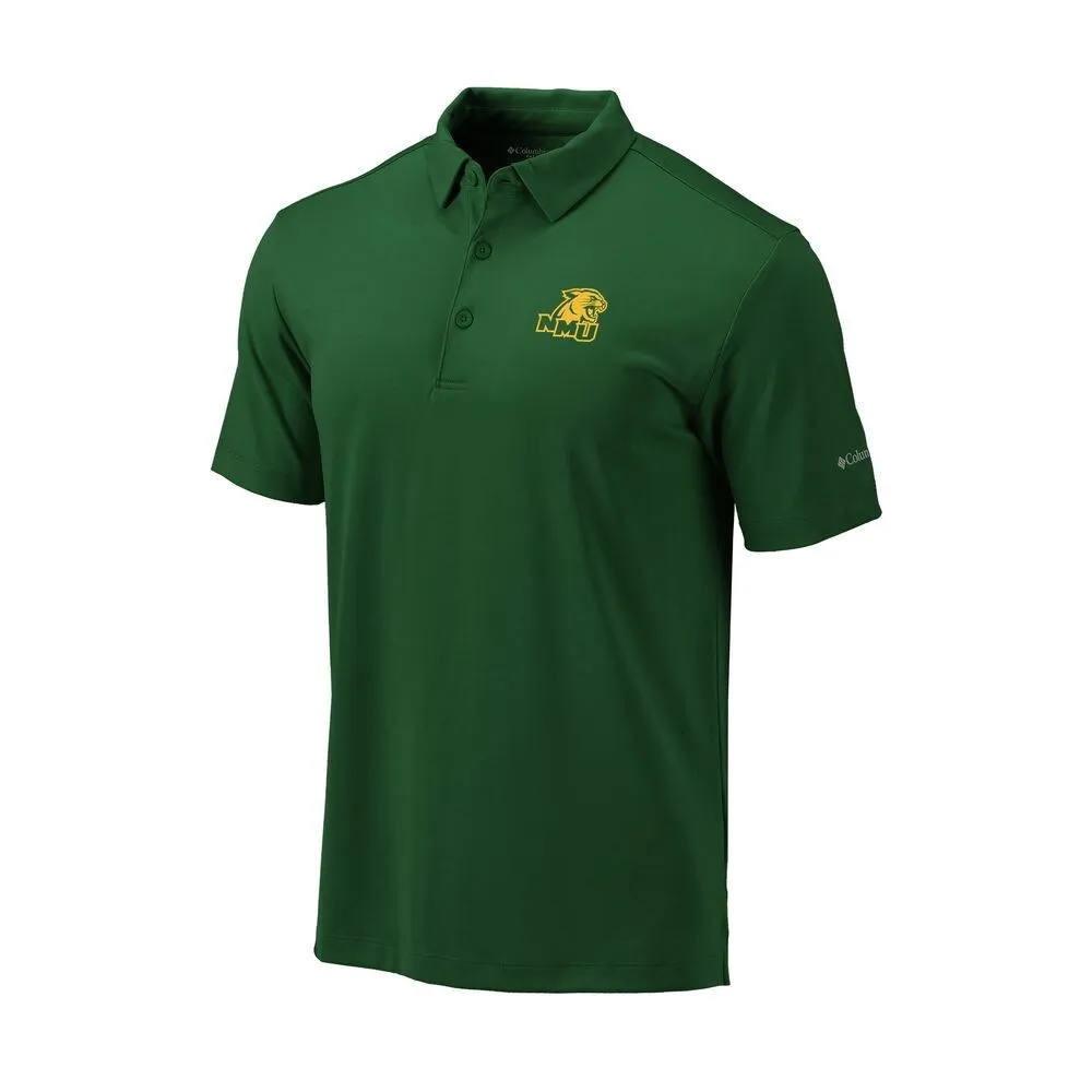 Mens Columbia forgrn Northern Michigan Wildcats Drive Polo