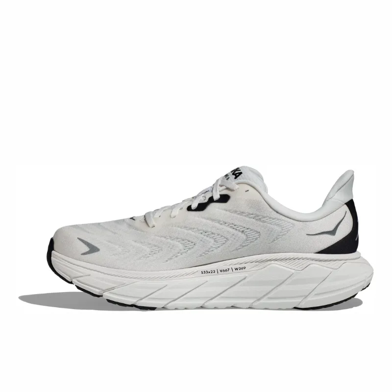 Men's HOKA Arahi 6 - Blanc de Blanc/Steel Wool