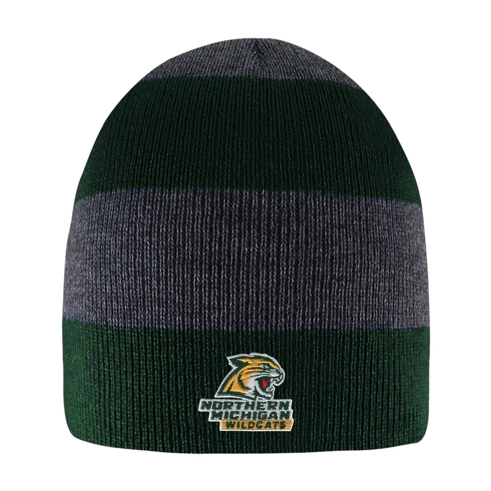 Mens LogoFit dkgrn Northern Michigan Wildcats COLUMBIA BEANIE