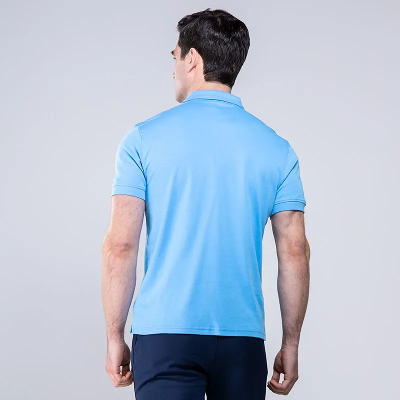 Men's Pima Cotton Polo Shirt Sky