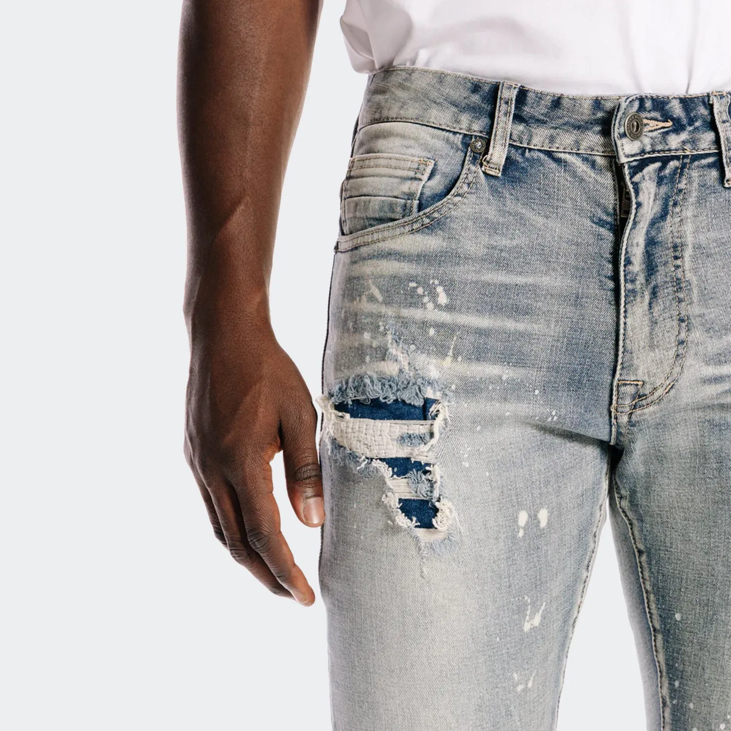 Men's Smoke Rise Rip & Repair Jeans Chester Blue