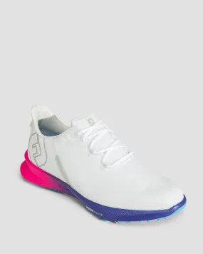 Men’s white golf shoes FootJoy Fj Fuel Sport 55455-whitepinkblue