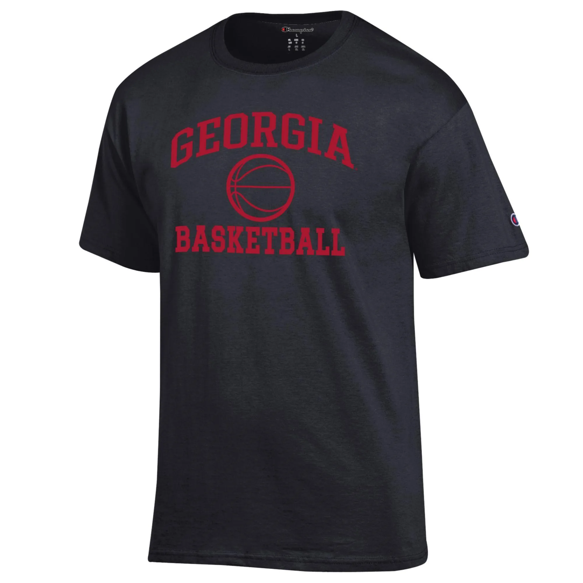 Men's Champion Black Georgia Bulldogs Basketball Icon T-Shirt