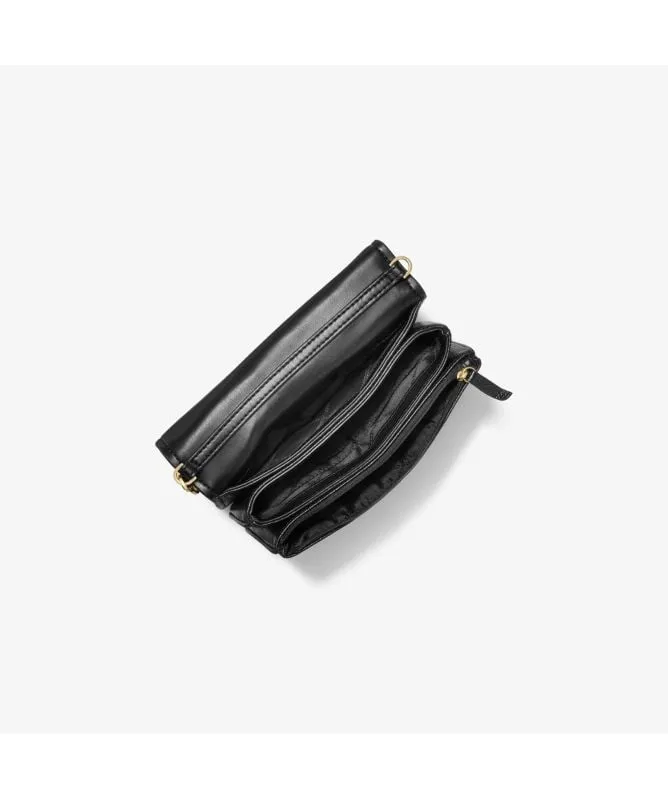 Michael Kors Jet Set Large Pebbled Leather Crossbody Bag | Black