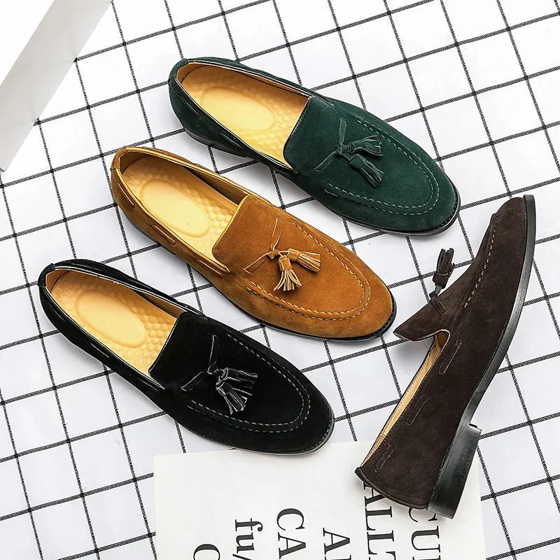 Michele Fabris Suede Loafers With Tassels