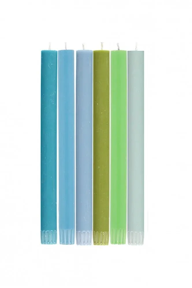 Mixed Rainbow Cools Blue and Green Set of 6    