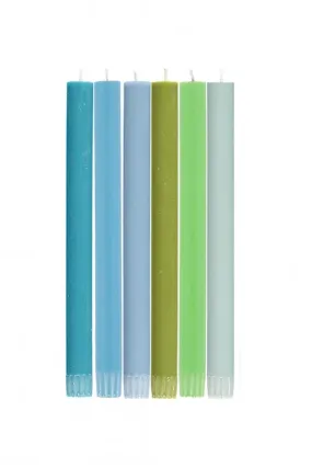 Mixed Rainbow Cools Blue and Green Set of 6    