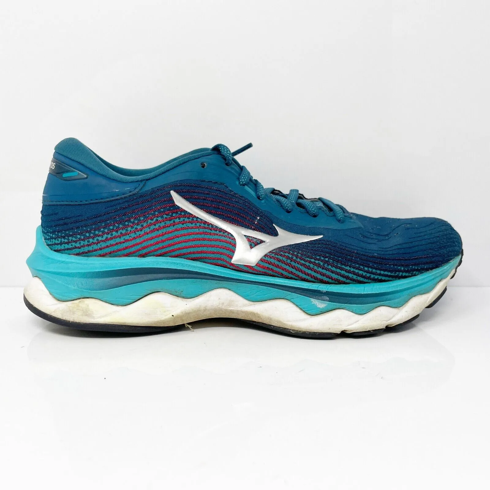 Mizuno Womens Wave Sky 5 411329 LG73 Blue Running Shoes Sneakers Size 8.5