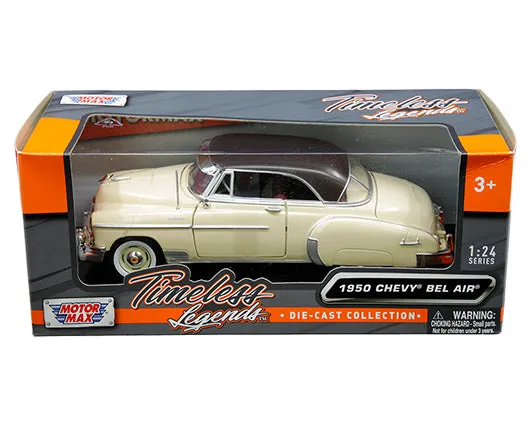 Motormax 1:24 1950 Chevrolet Bel Air with Brown Top – Timeless Legends