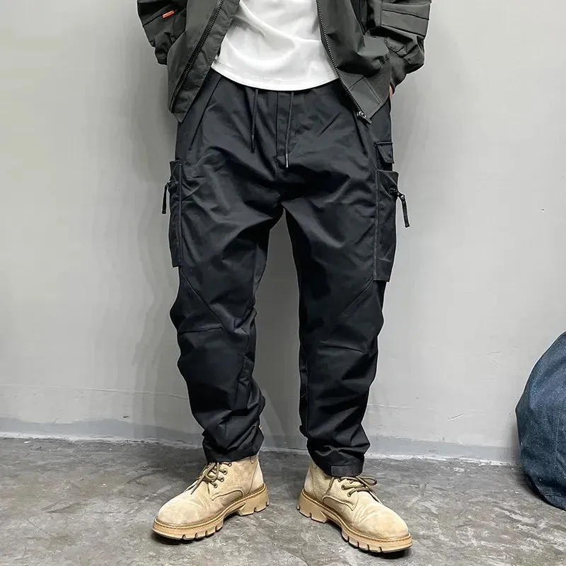 Multi-Pocket Elastic Waist Cargo Pants