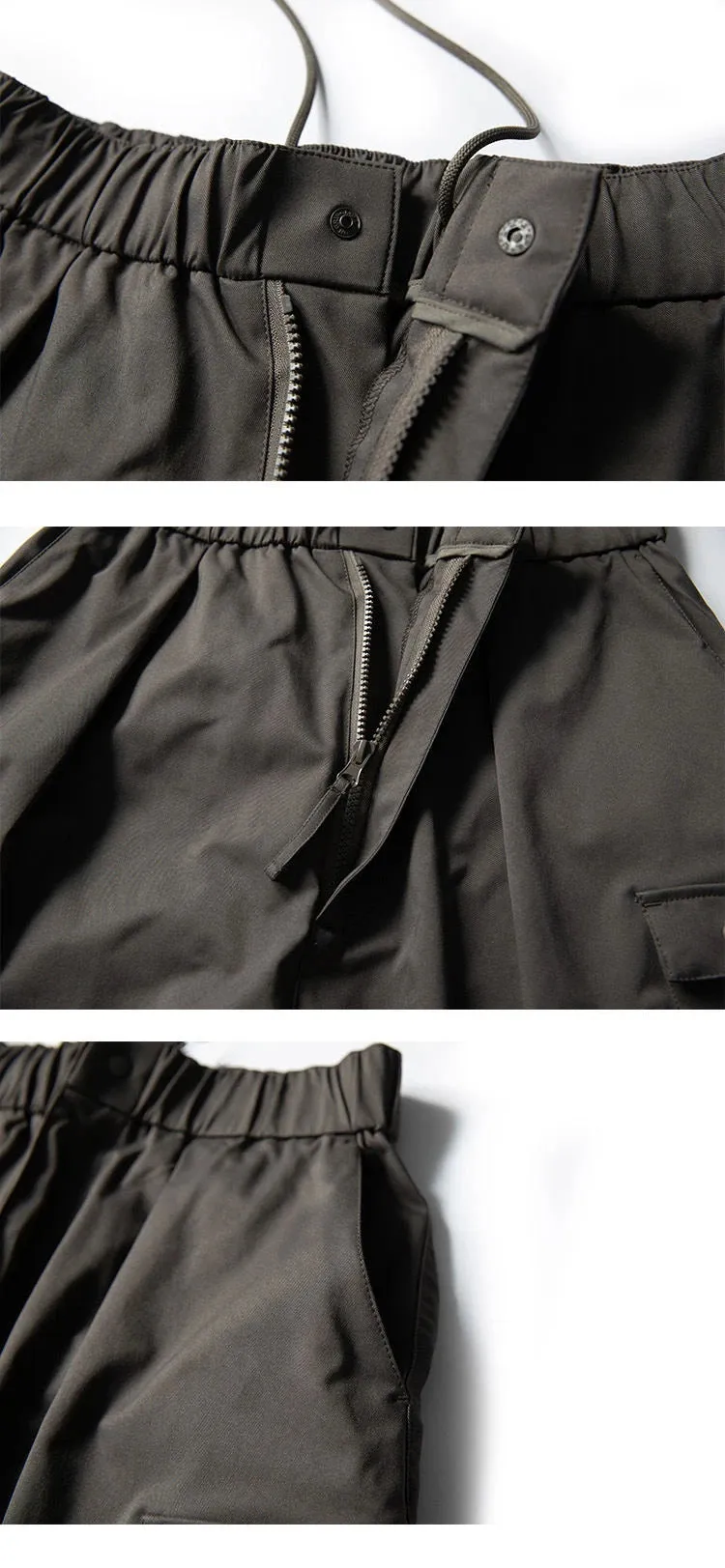 Multi-Pocket Elastic Waist Cargo Pants