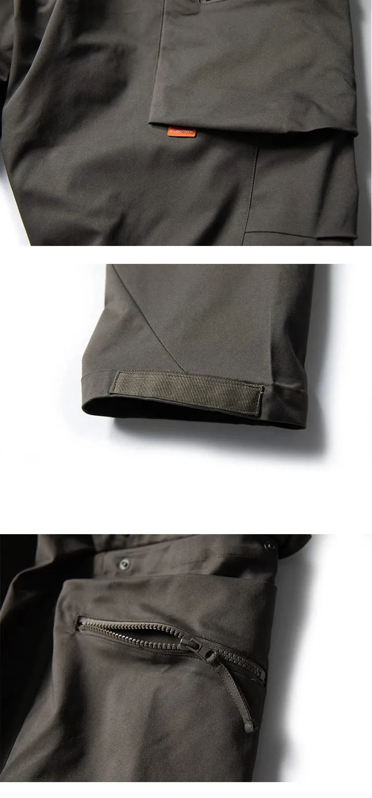 Multi-Pocket Elastic Waist Cargo Pants