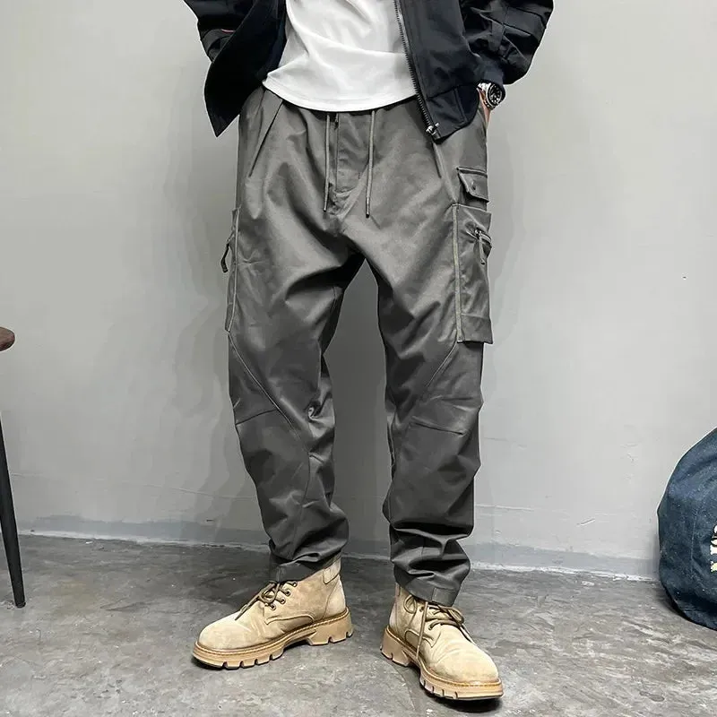 Multi-Pocket Elastic Waist Cargo Pants