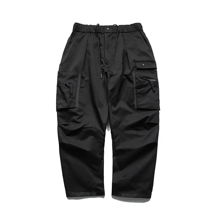 Multi-Pocket Elastic Waist Cargo Pants