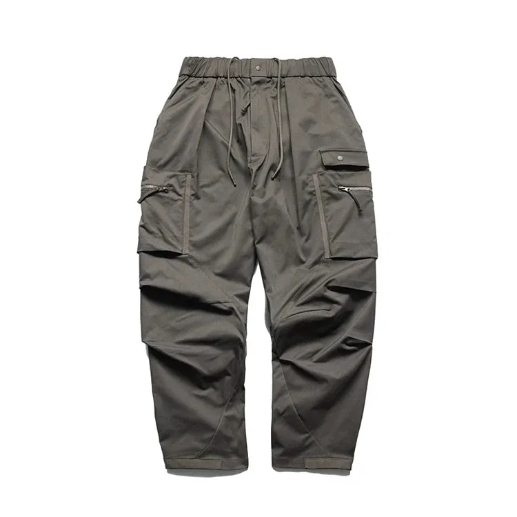 Multi-Pocket Elastic Waist Cargo Pants