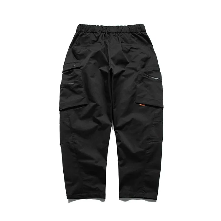 Multi-Pocket Elastic Waist Cargo Pants