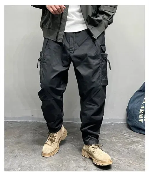 Multi-Pocket Elastic Waist Cargo Pants