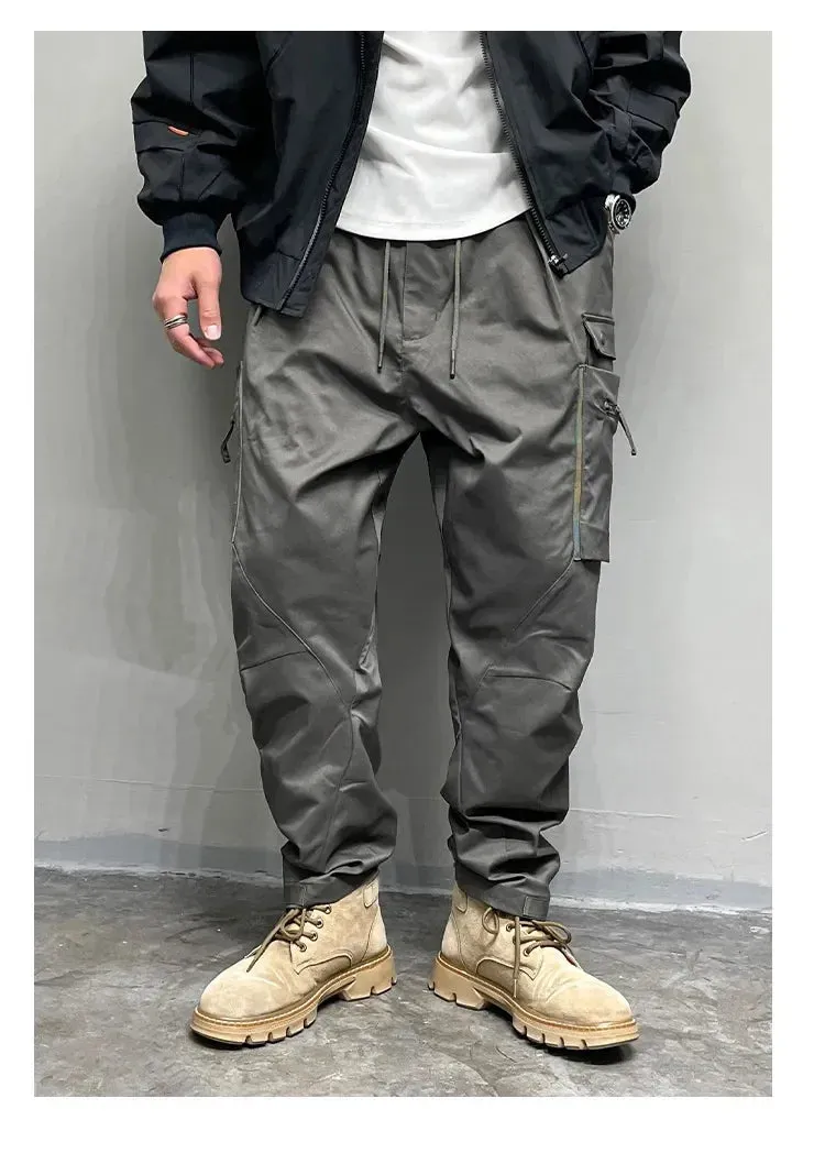 Multi-Pocket Elastic Waist Cargo Pants