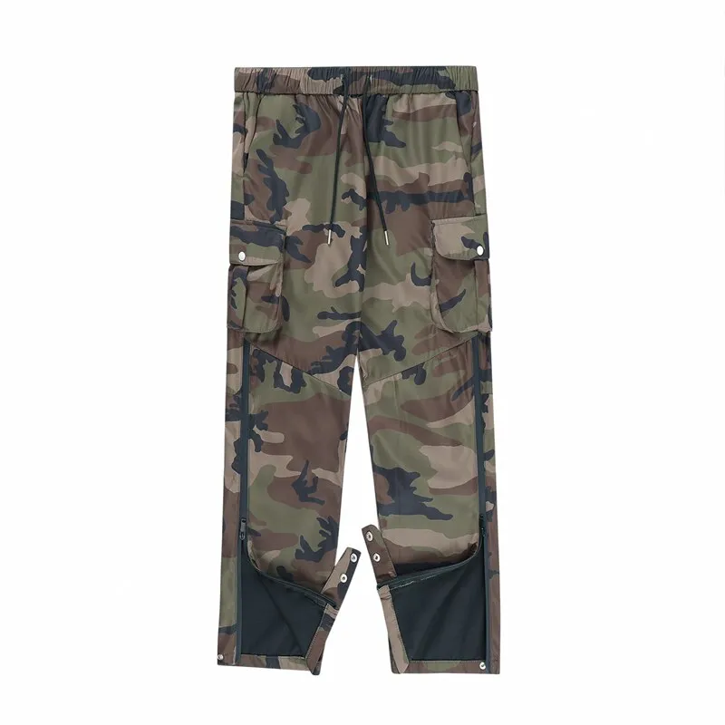 N923 Drawstring Camo Jacket & Cargo Pants Set