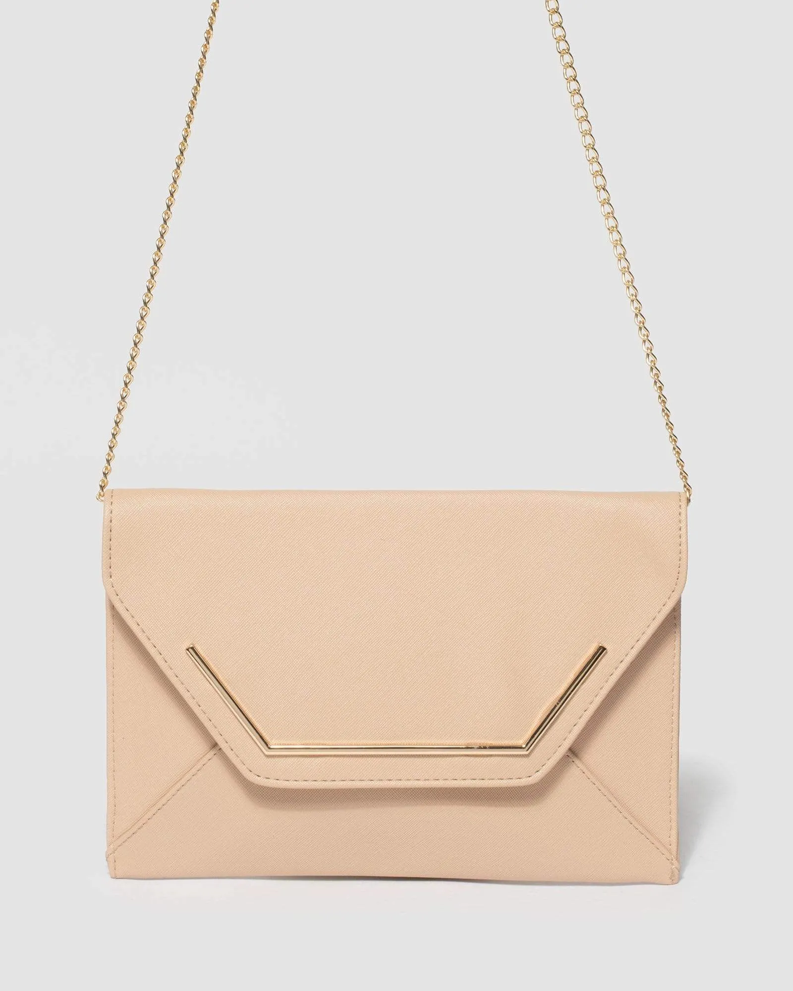 Natural Samantha Square Clutch Bag