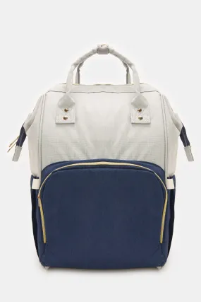 Navy And White Diaper Backpack