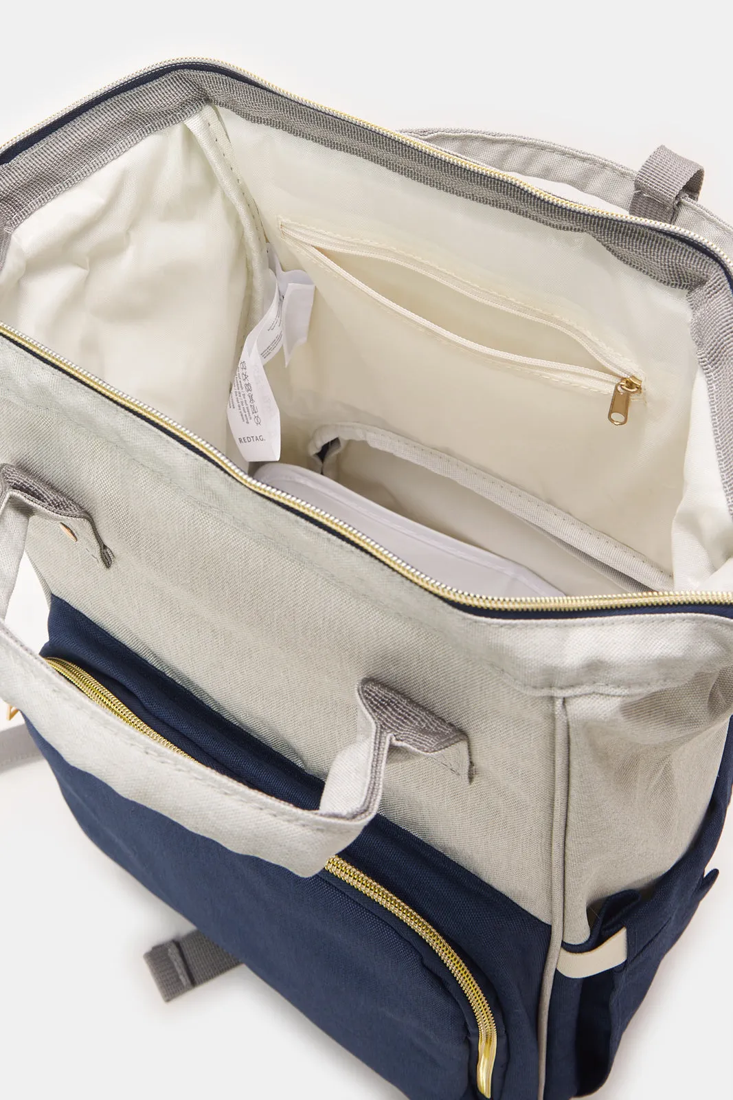 Navy And White Diaper Backpack