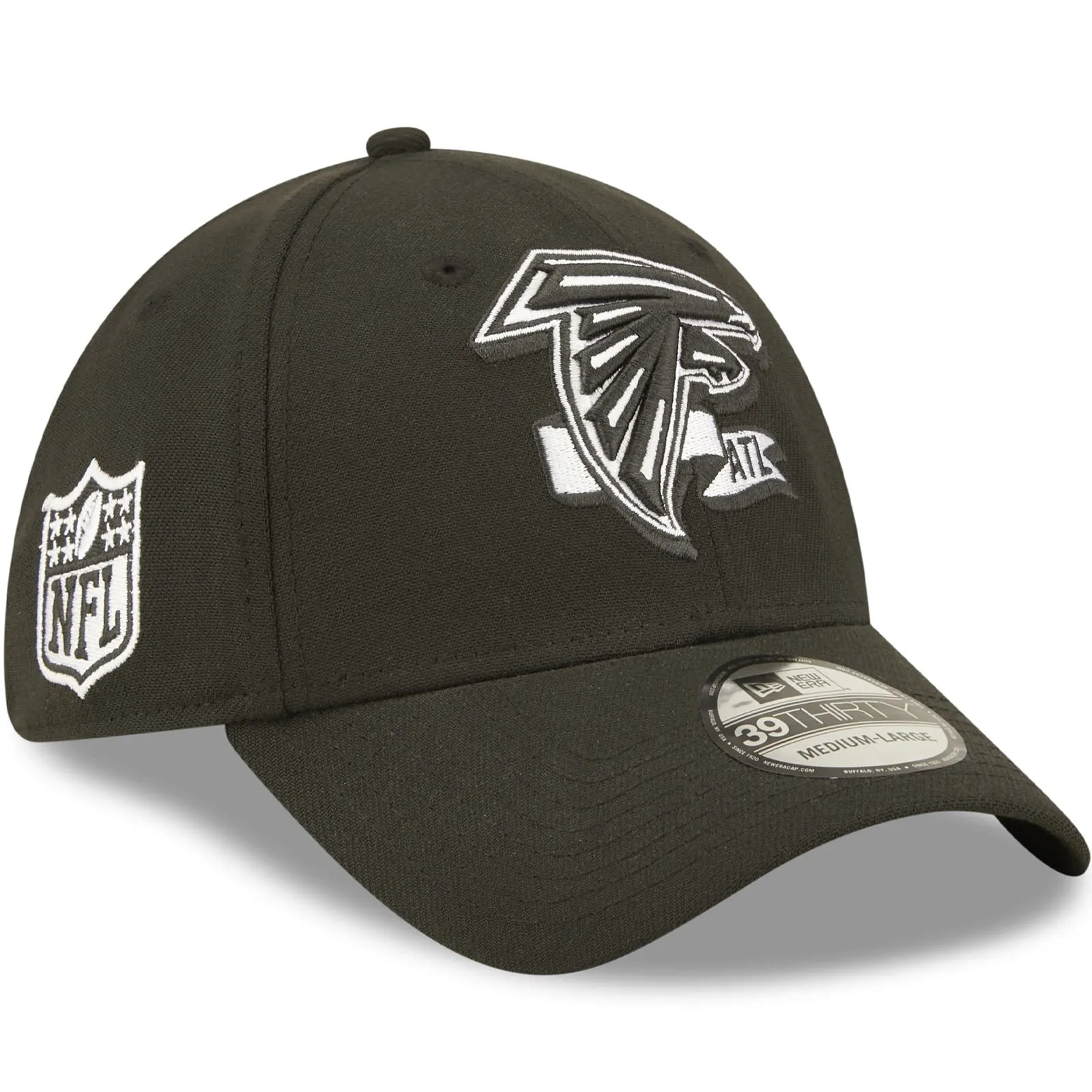 New Era Atlanta Falcons NFL 39THIRTY Sideline 2022 Baseball Cap - Black