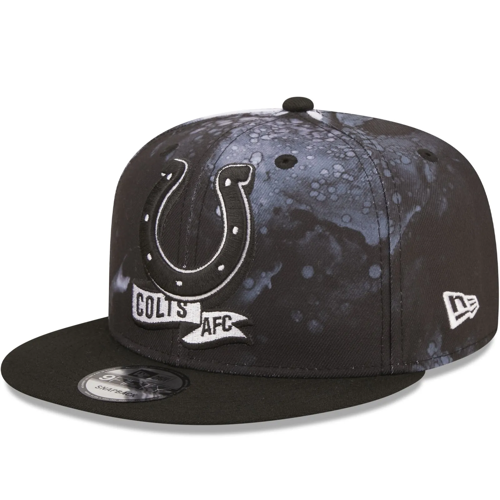 New Era Indianapolis Colts NFL 9FIFTY 2022 Sideline Ink Baseball Cap Black