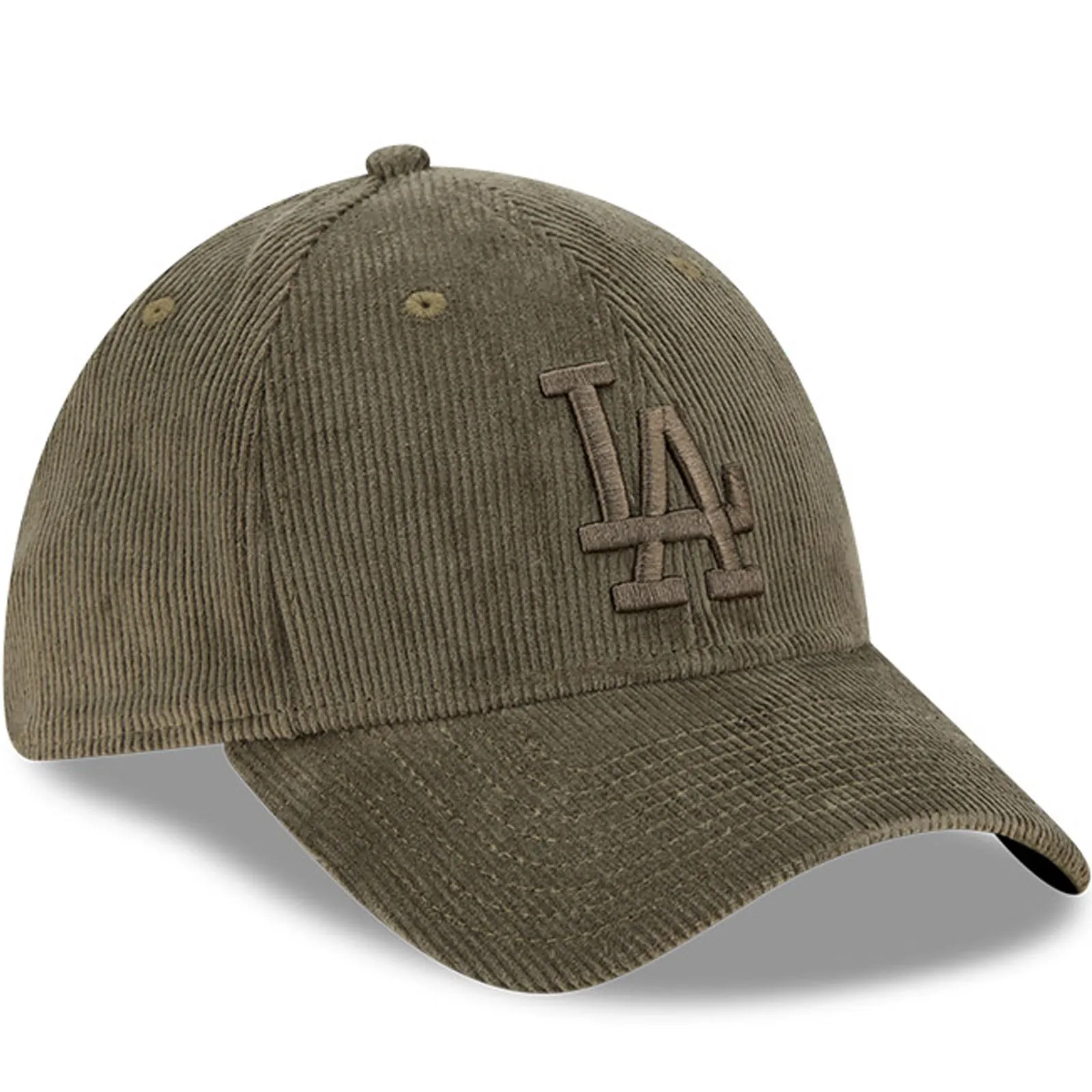 New Era Mens Los Angeles Dodgers MLB 39THIRTY Cord Baseball Cap - Khaki