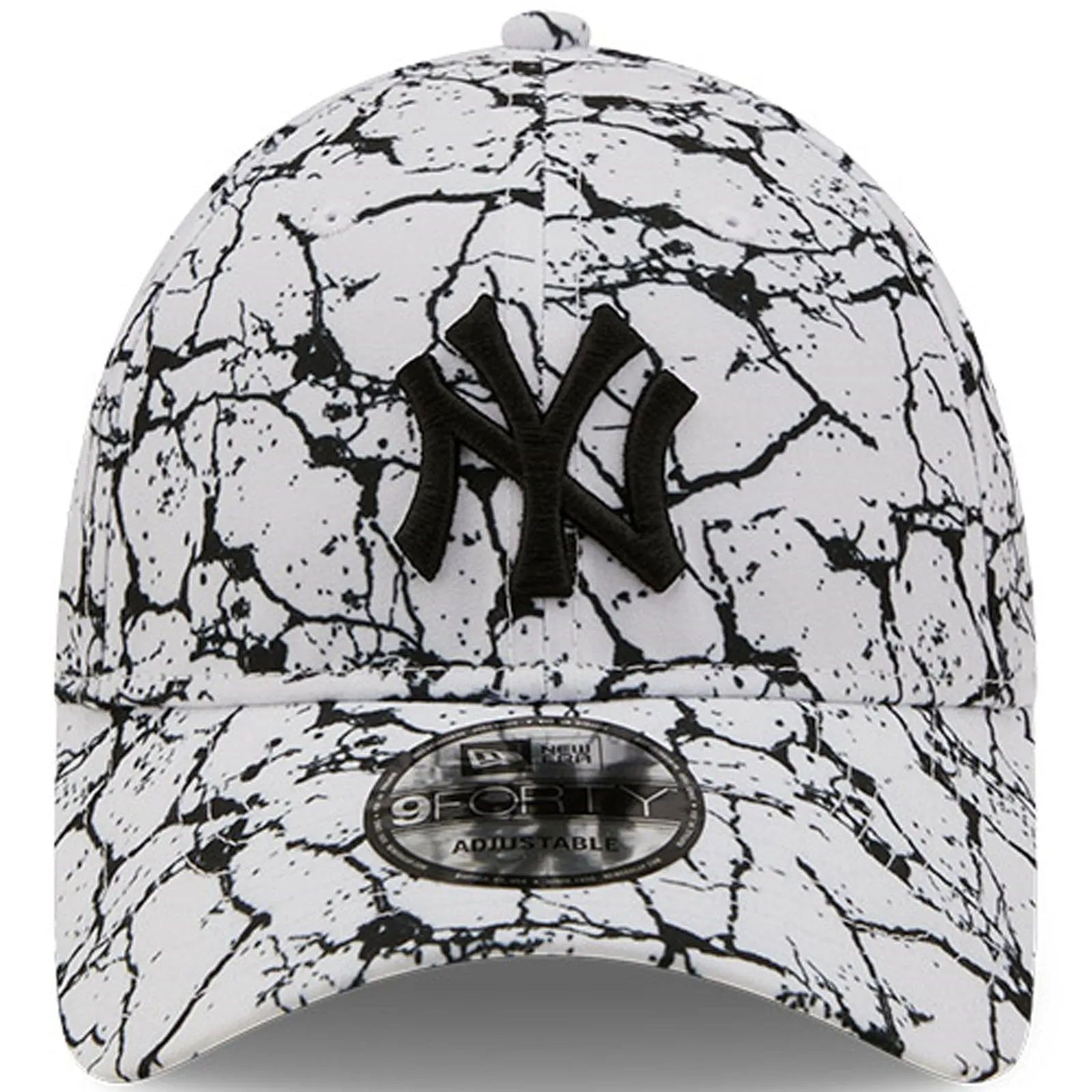 New Era Mens New York Yankees 9FORTY MLB Marble Baseball Cap - White