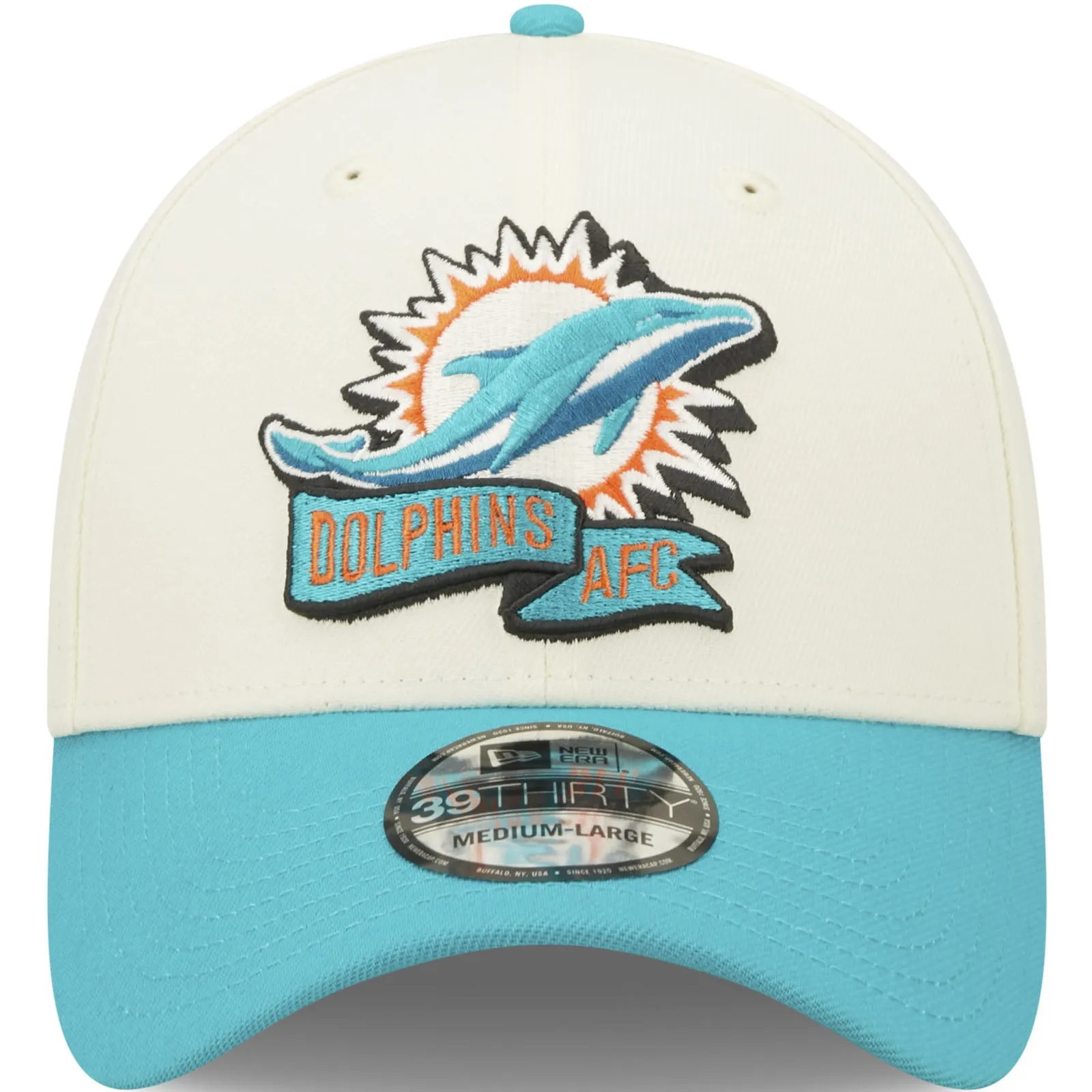 New Era Miami Dolphins NFL 39THIRTY Sideline 2022 Baseball Cap - White
