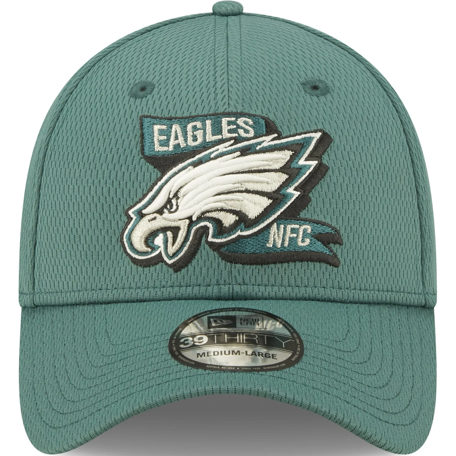 New Era Philadelphia Eagles NFL 39THIRTY Sideline Coach 2022 Baseball Cap Green