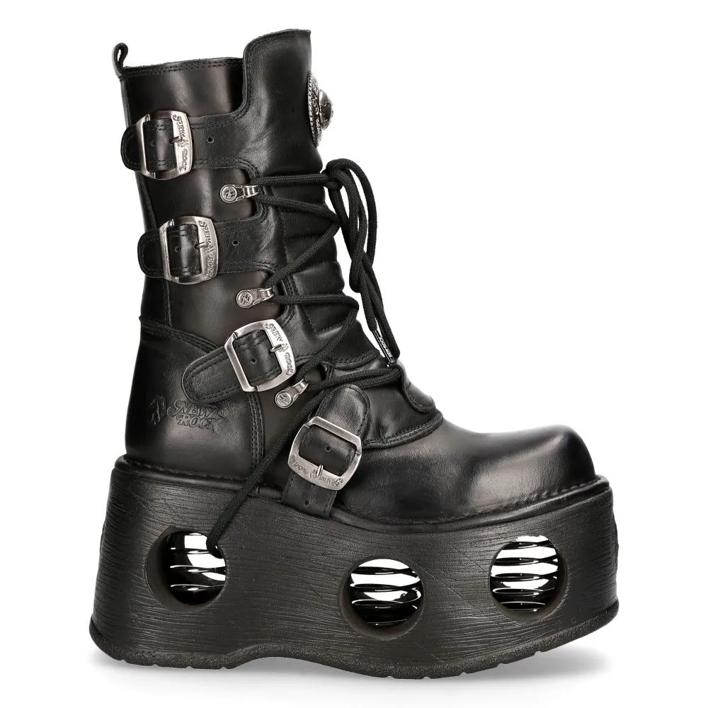 NEW ROCK - 373-S2 Neptuno Platform Boots With Spring Heels