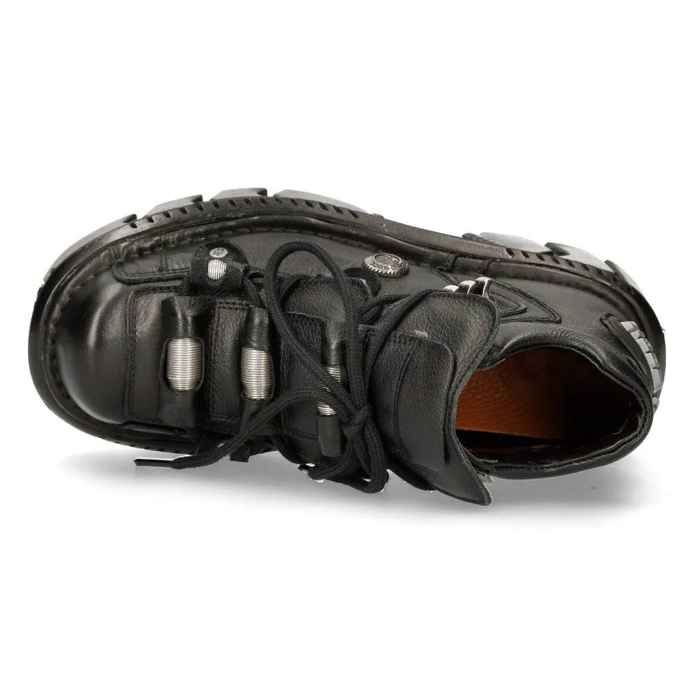 NEW ROCK -  M-215-S6 Black Techno Biker Boots