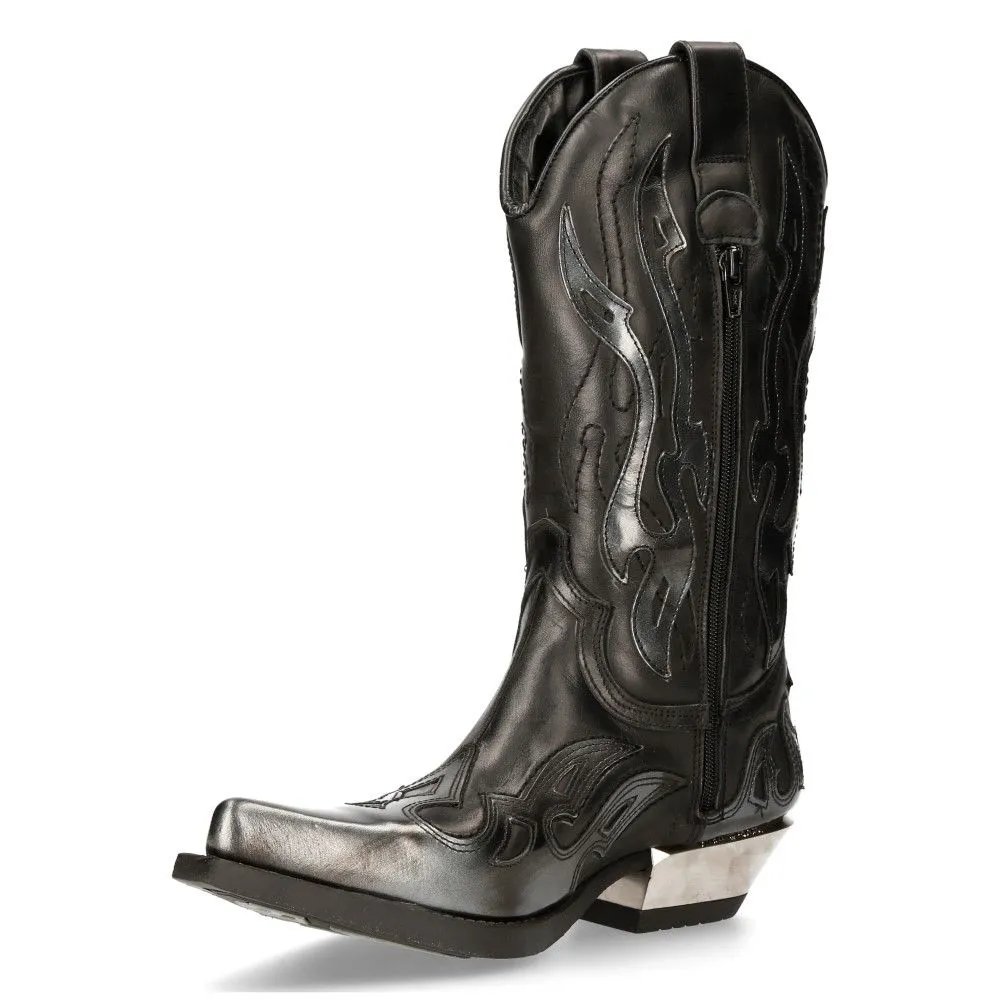 NEW ROCK - M-7921-S3 Flame Cowboy Boots