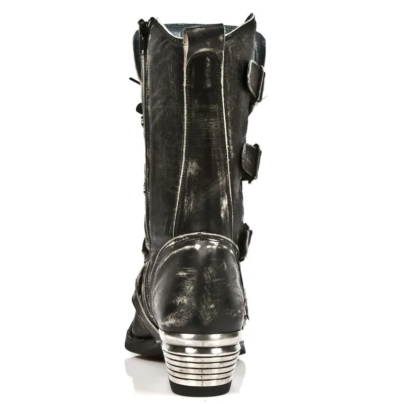 NEW ROCK - M-7993-S3 Vintage Look Western Style Biker Boots