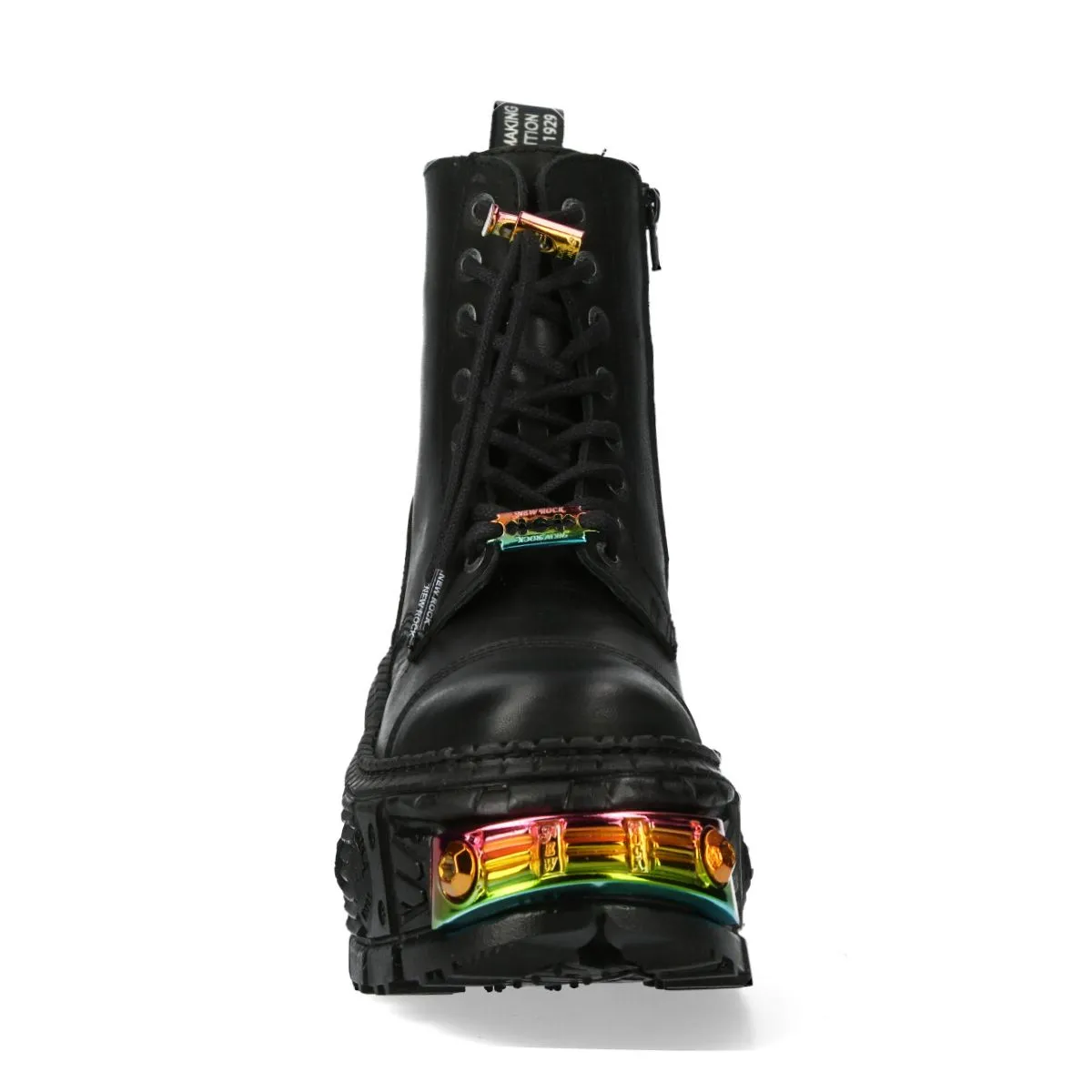 NEW ROCK -  WALL83CCT-S8 Rainbow Metallic Chunky Platform Boots