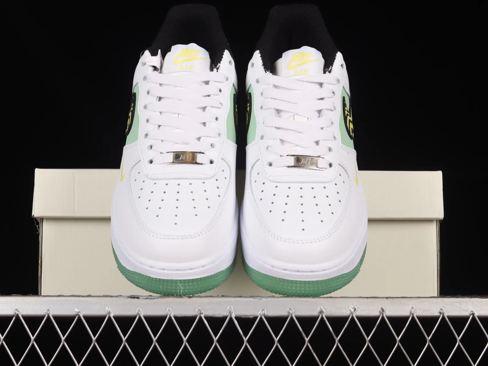 Nike Air Force 1 07 Low White Black Grey Green BS9055-827