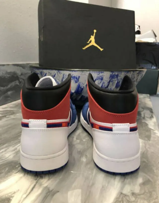 Nike air jordan 1 mid multicolor swoosh