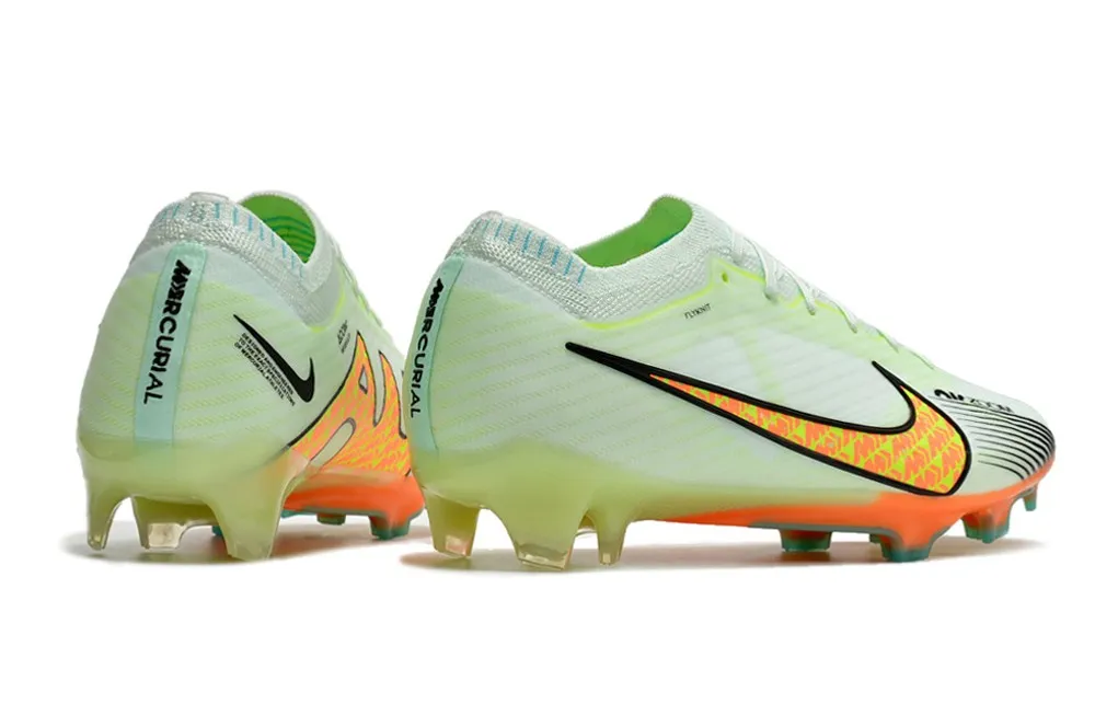 Nike Air Zoom Mercurial Vapor 15 Elite FG Custom - Barely Green/Orange/Black