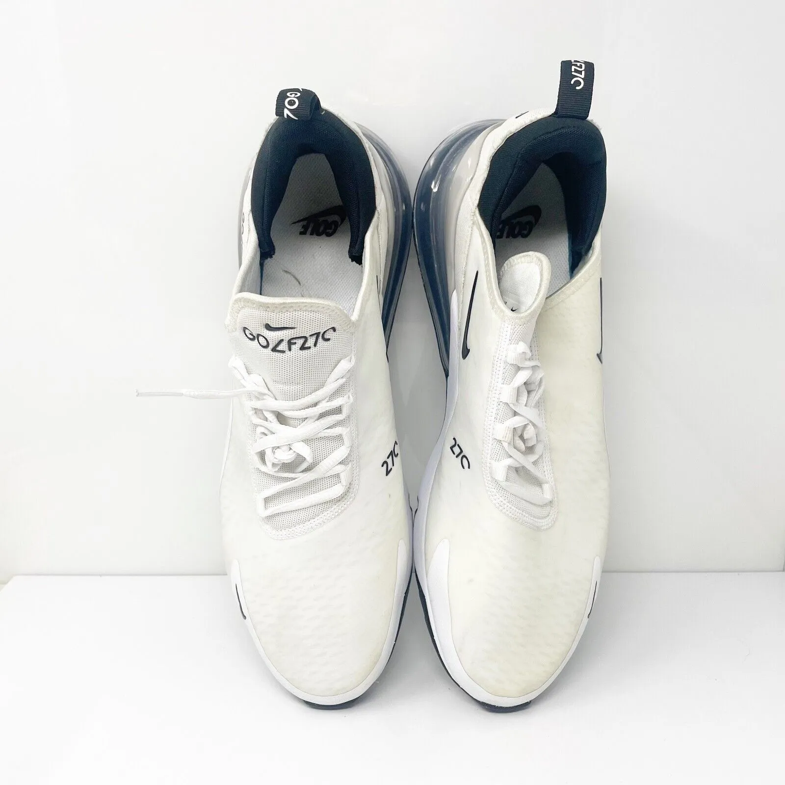 Nike Mens Air Max 270 CK6483-102 White Golf Cleats Shoes Size 14