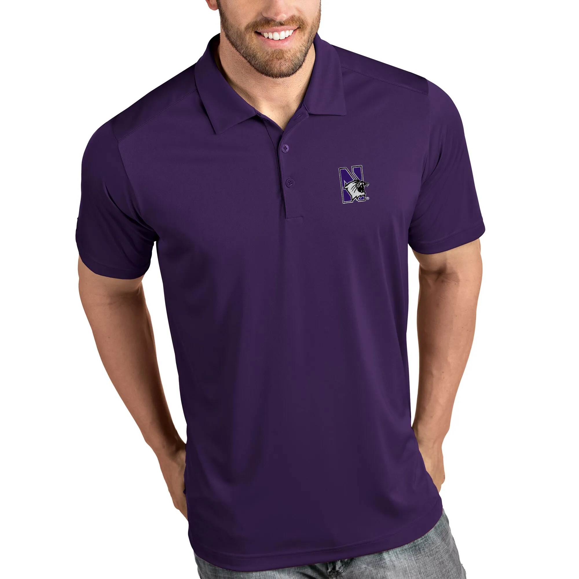 Northwestern Wildcats Antigua Tribute Polo - Purple