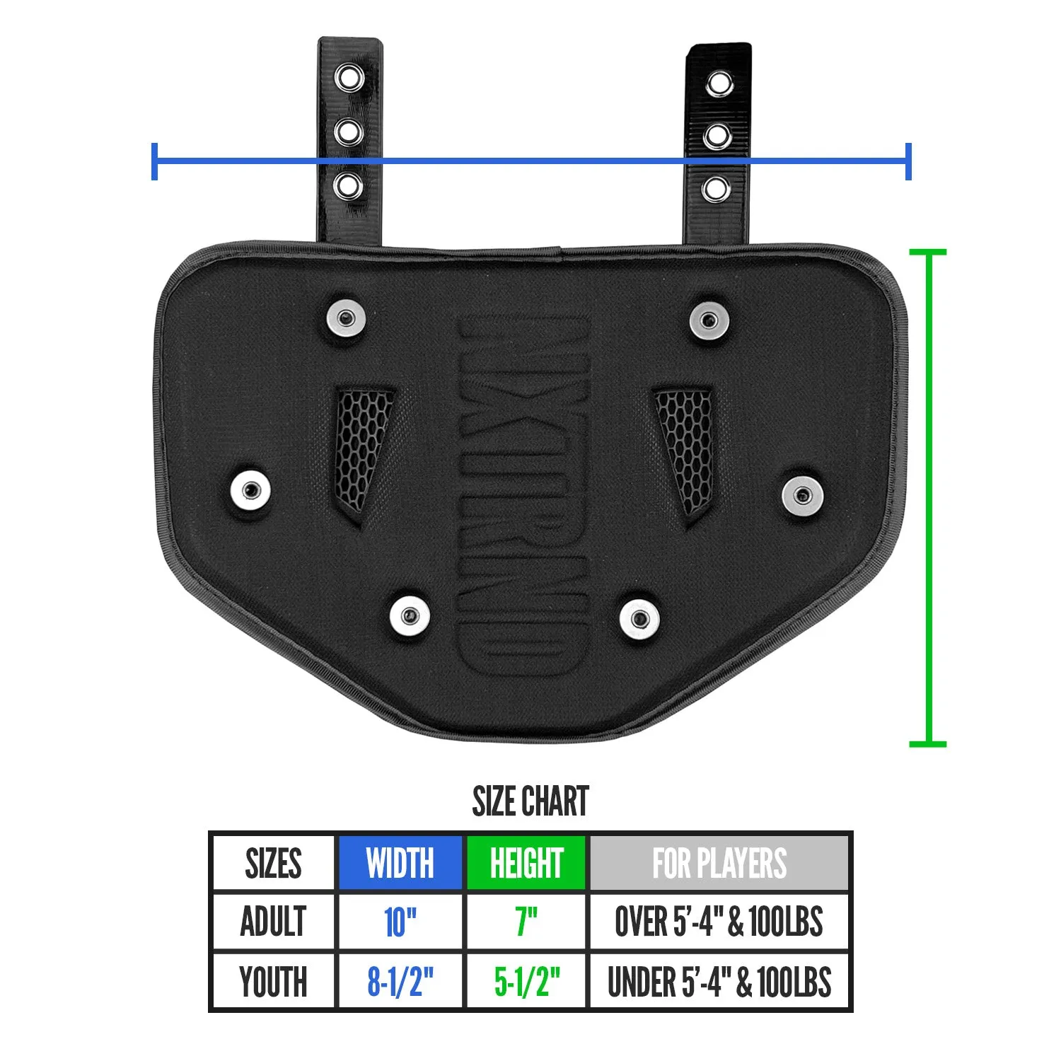 NXTRND B-PLATE Football Back Plate Chrome Orange