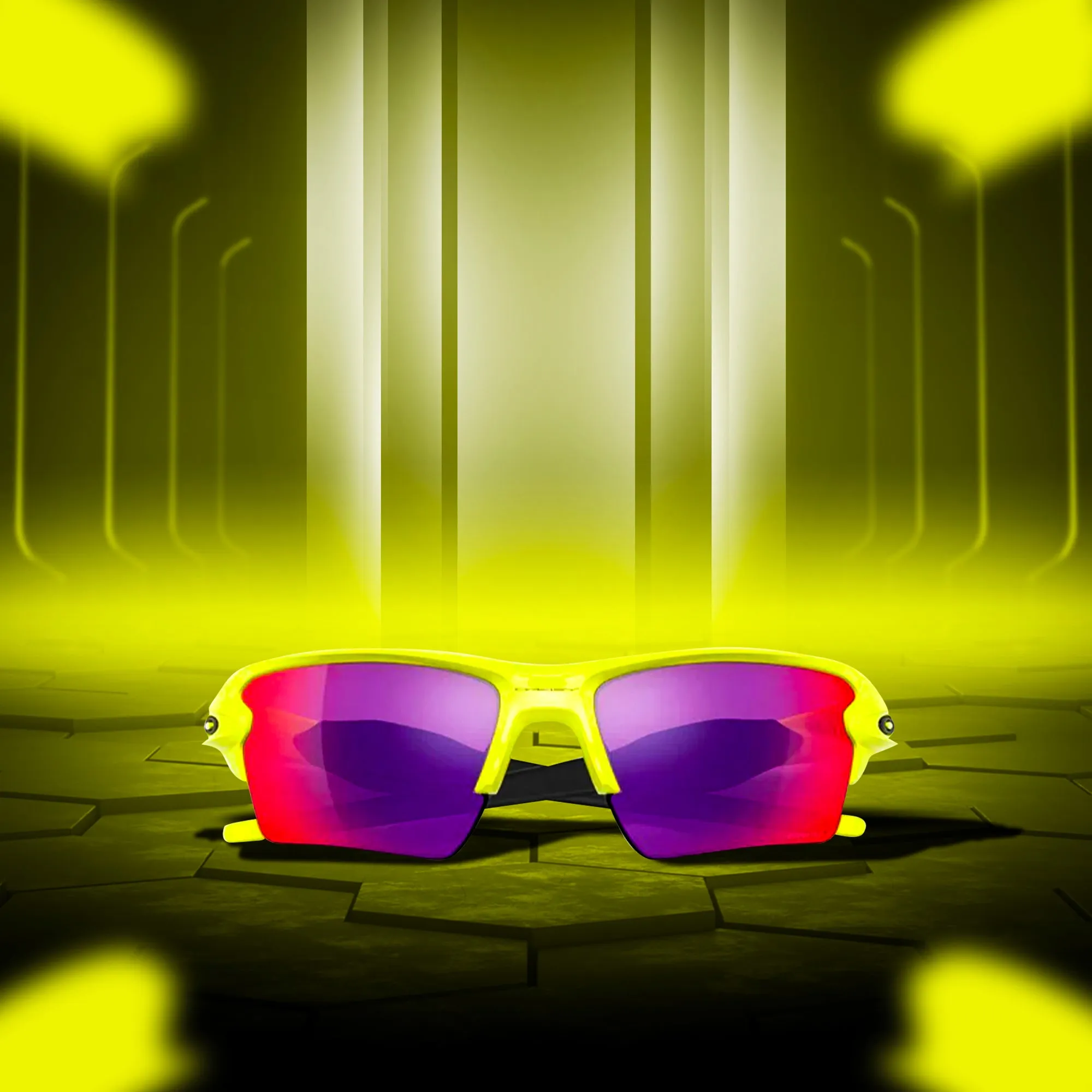 Oakley Flak 2.0 Tennis Ball Yellow Prizm Road Sunglass