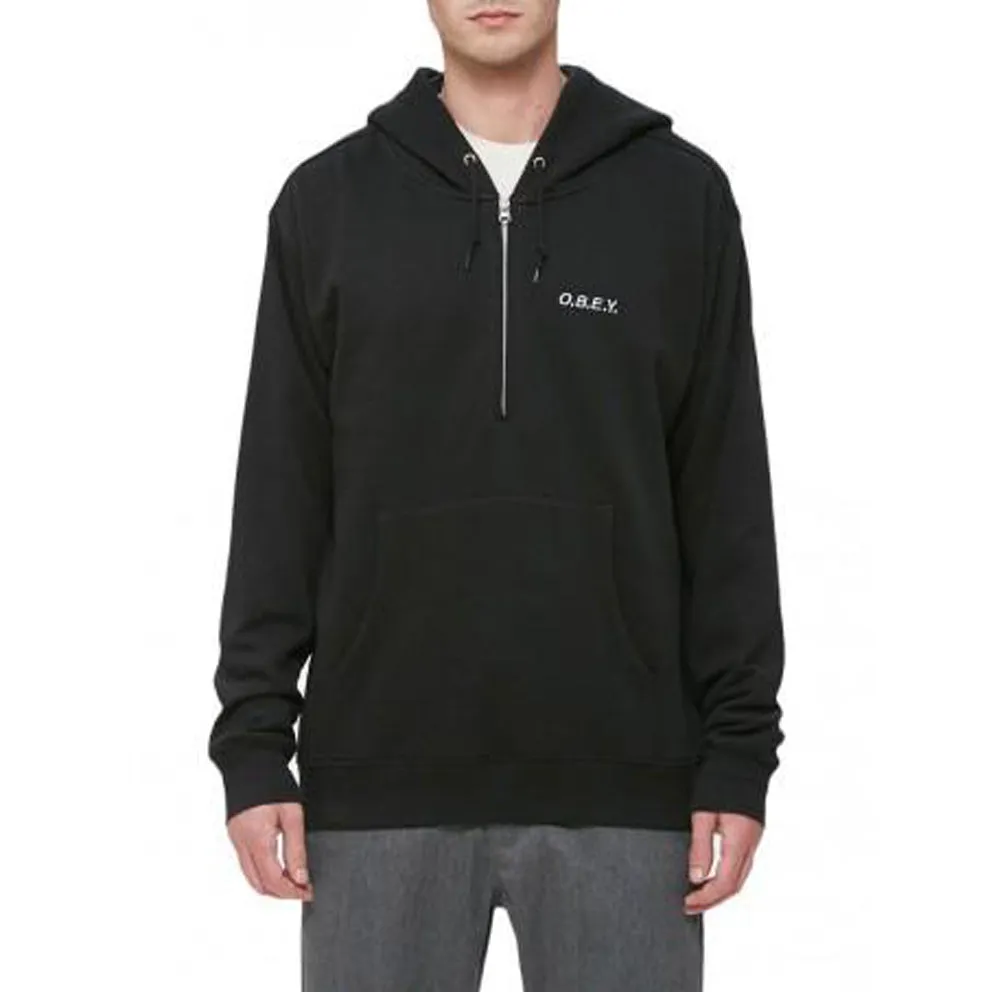 OBEY ENNET ANORAK PULLOVER // BLACK