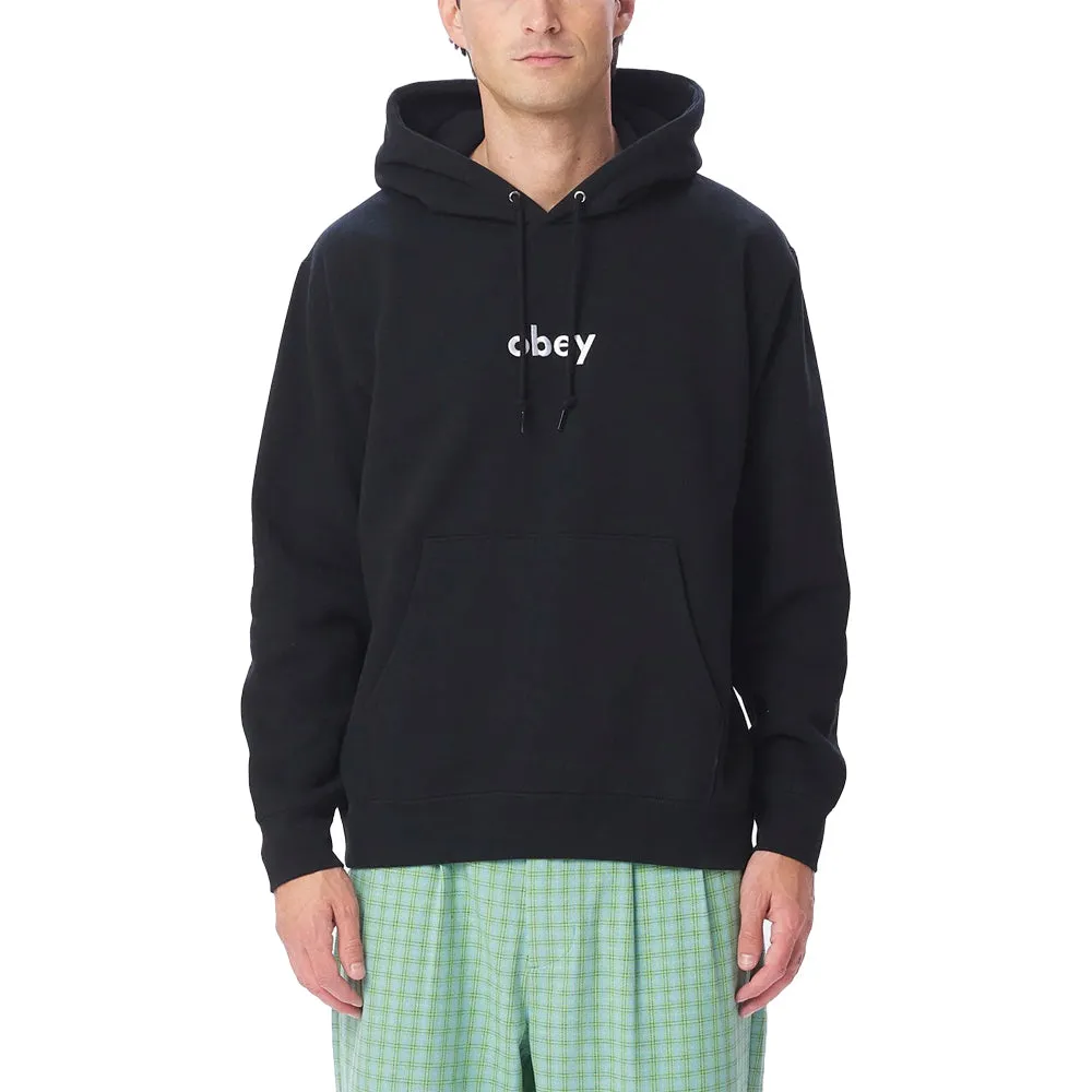 OBEY LOWERCASE PULLOVER HOOD // BLACK