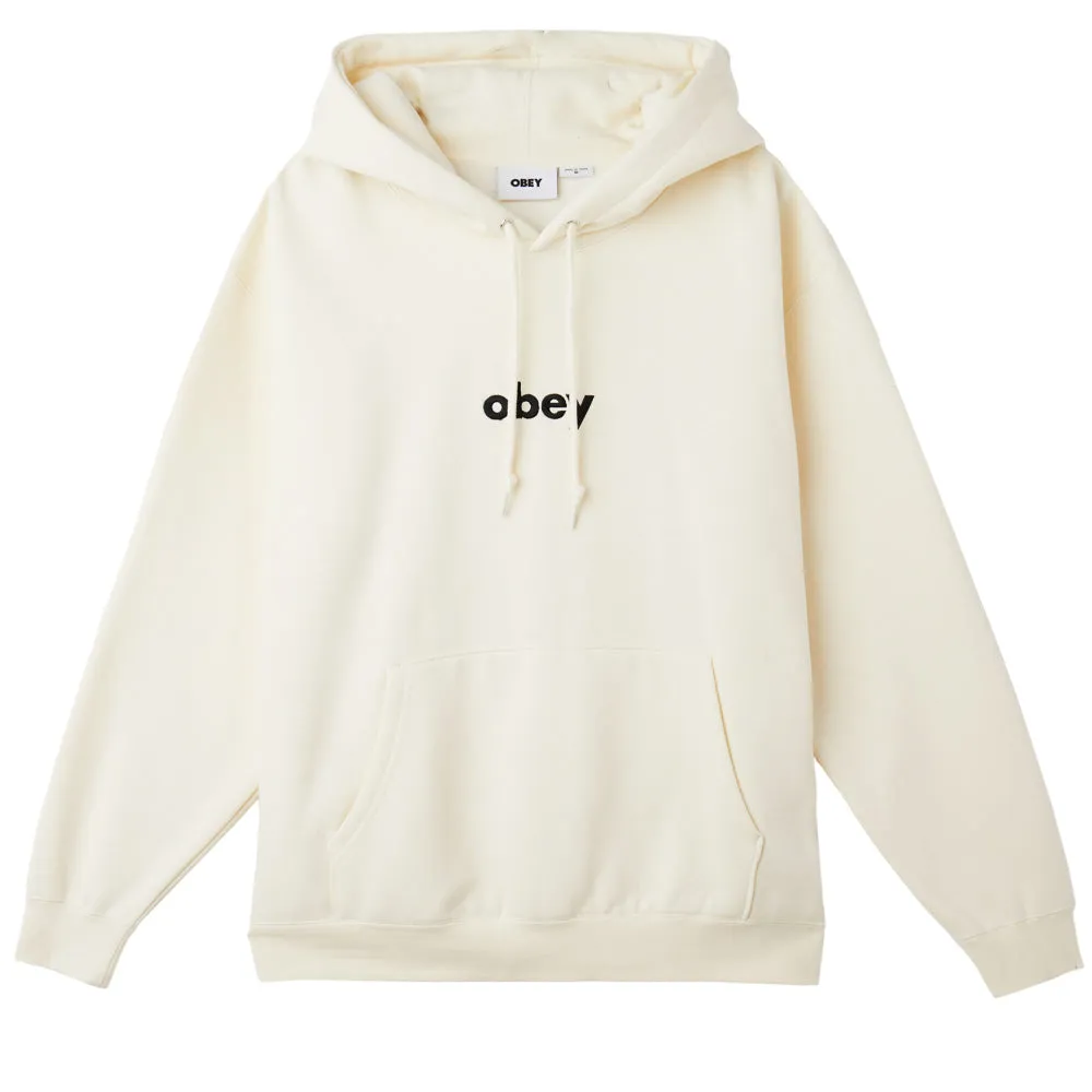 OBEY LOWERCASE PULLOVER HOOD // UNBLEACHED