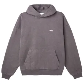 OBEY LOWERCASE PULLOVER PIGMENT HOOD // PIGMENT DIGITAL BLACK